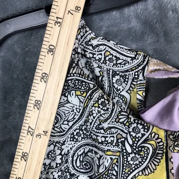 New York And Company Tops Medium Women’s Yellow And Lavender Shirt - Picture 6 of 14